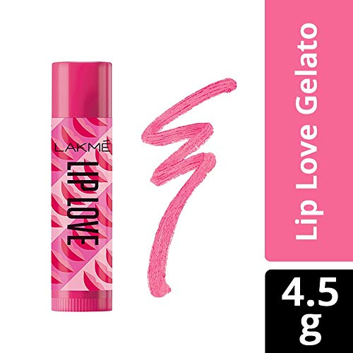 Lakme Lip Love SPF 15 Gelato Lip balm for Soft, Smooth & Moisturised Lips, 4.5gm - Bubblegum