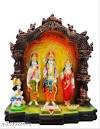 Marble Dust Lord Ram Darbar Statue Ram,Laxman,Sita and Hanuman Idol