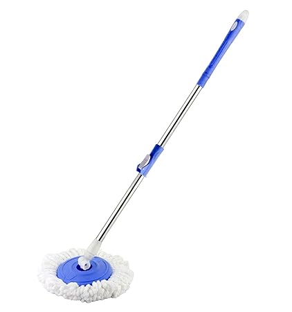 Pellcaso Spin Mop Stick for Floor Cleaning Without Bucket with Removable Microfiber Refill & 42 Inch Extendable Handle Rod . Replace Old Pocha with Easy Mopping Cleaner for Home, Kitchen, Bathroom