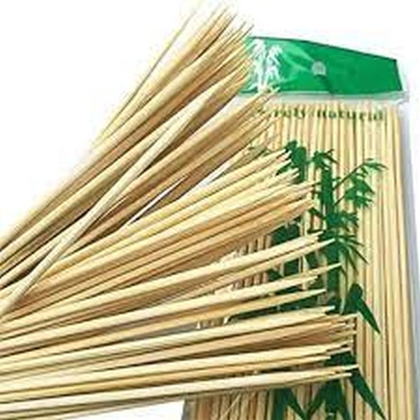 100 bamboo skewers wooden bbq sticks