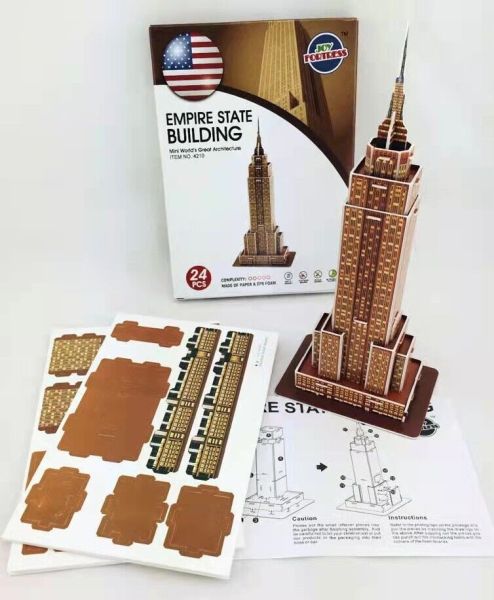 3d Puzzle for kids - toy, game, board game, building blocks, STEM Empire State