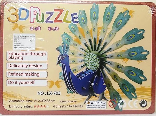 3d puzzle peacock toy educational