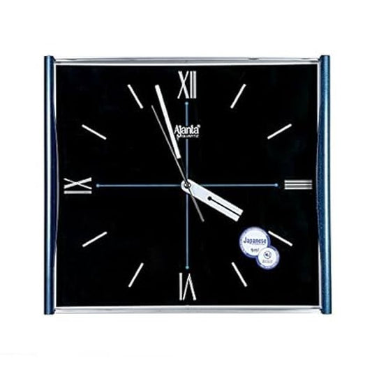 Ajanta Quartz Wall Clock with Square Dail Shape 1937 Blue For Office and Home
