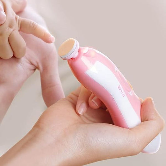 Baby Nail Trimmer Electric Baby Nail Clipper?Baby Nail File with LED Light-Pink,Pack of 1