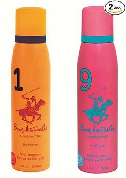 Beverly Hills Polo Club Body Fragrance No.1, 9 for Women, 150ml (Pack of 2)