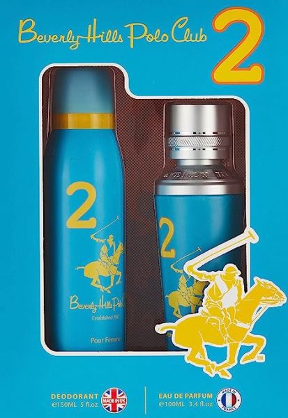 Beverly Hills Polo Club No.2 Gift Set for Women EAU DE PARFUM 100ml + Deodorant 150ml