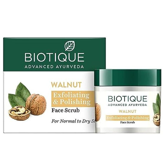 Biotique Walnut Exfoliating & Polishing Face Scrub For Normal to Dry Skin, 50g
