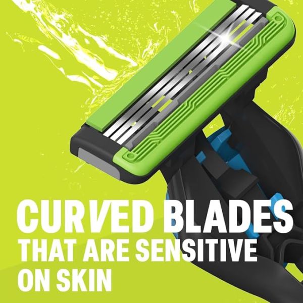 Bombay Shaving Company Sensi Smart 3 Razor | Shaving Razor for Men | Aloe Gel and Argan Oil Lubra Strip | Pivot Head for Smooth Glide |(Pack Of 2)