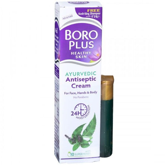 Boroplus Ayurvedic Antiseptic Cream 120G(Free Emami Kesh King A-H Shampoo 50ml)