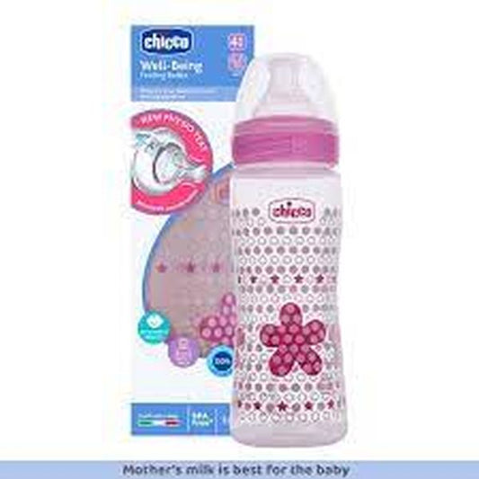 Chicco Well-being - Bottle, Silicone, Physio, Pink, 150 ml