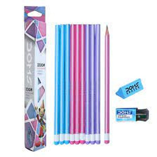 Doms Zoom Triangle Pencil, 10 pcs (Pack Of 2)
