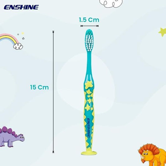 Enshine Kids Toothbrush for Junior (3+years) with Easy Grip pack of 3