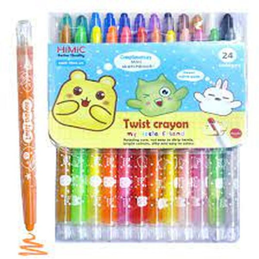FunBlast Coloring kit Twist-able 24 Shades Rolling Crayons Pen for Drawing