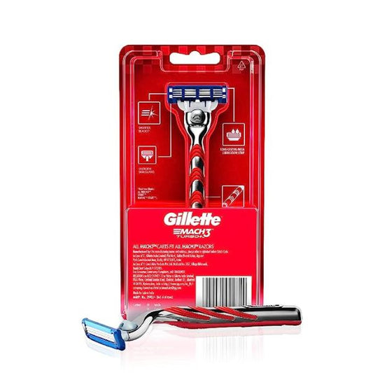 Gillette Mach 3 Turbo Manual Shaving Razor,Pack of 1