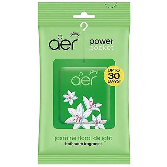Godrej aer Power Pocket Bathroom Freshener – Jasmine Floral Delight (10g)