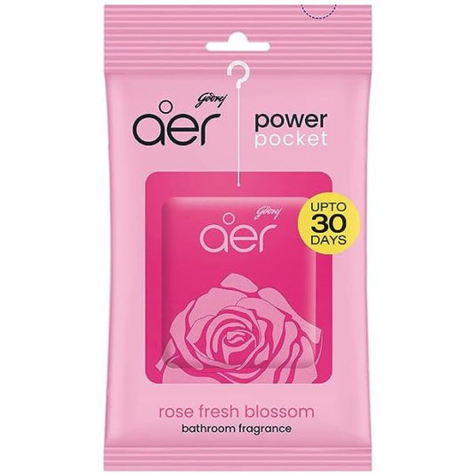 Godrej aer Power Pocket Bathroom freshener – Rose Fresh Blossom (10g) pack of 2