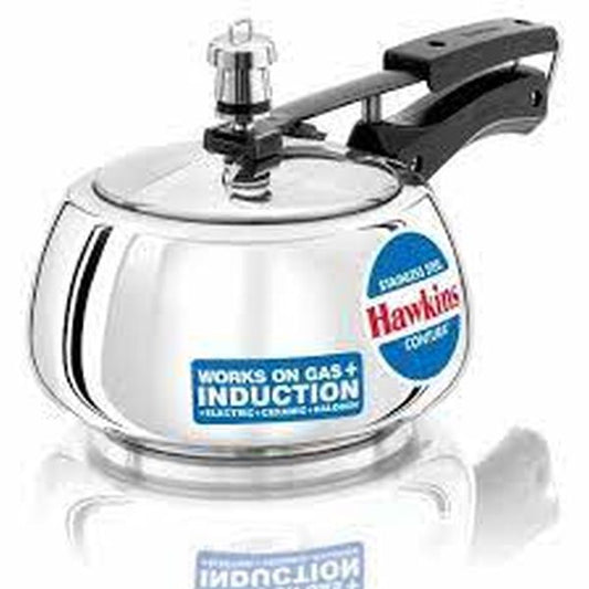 Hawkins Contura Stainless Steel Pressure Cooker with Induction Compatible Base (SSC20), 2 Litre