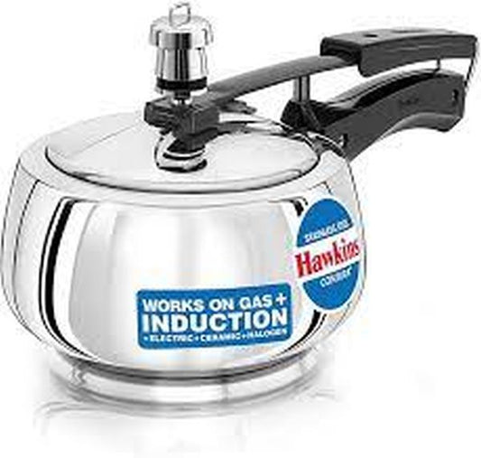 Hawkins Stainless Steel Contura (SSC15) 1.5 L Induction Bottom Pressure Cooker (Stainless Steel