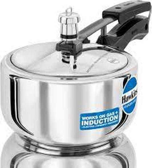 Hawkins Stainless Steel (HSS20) 2 L Induction Bottom Pressure Cooker (Stainless Steel)