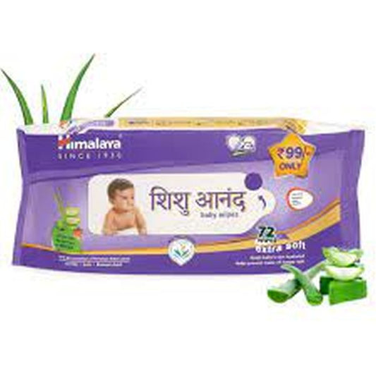 Himalaya Shishu Anand Baby Wipes Extra Soft-72s (Pack Of 2)
