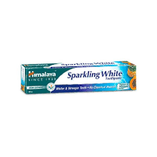 Himalaya Sparkling White 80g Toothpaste | For Whiter & Stronger Teeth, Oral Care | No Chemical Bleach | With Papaya & Pineapple Enzymes