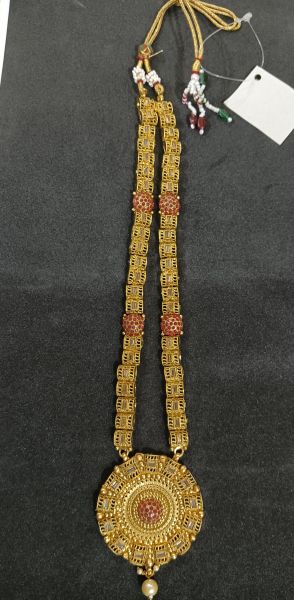 Gold Traditional Designer Stone Necklace