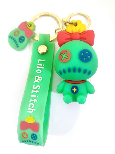 Cute Action Figure 3D Rubber Silicone Keychain For Car & Bike Gifting With Key Ring Anti-Rust