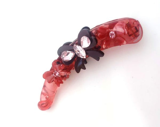 Banana Hair Accessories Red Spectacular look Clutcher for Girls and Women