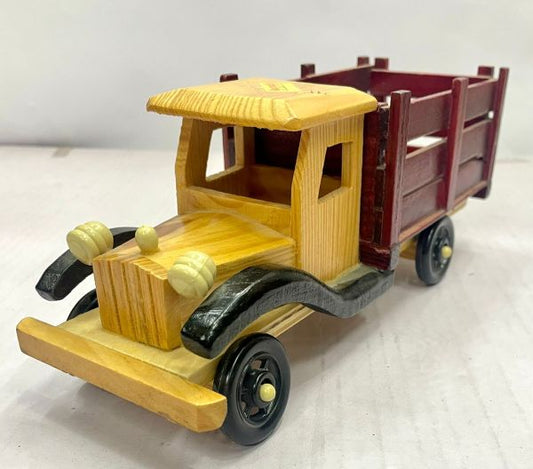 Truck Vehicle Wooden Toys Handmade Handpainted Push and Pull Toys for Kids Boys and Girls Handicraft Items for Home Decor