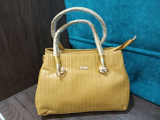 Mustard color women handbag
