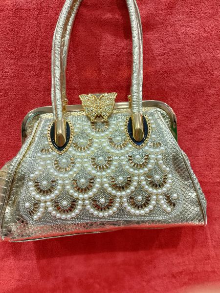 Golden bridal Handbag