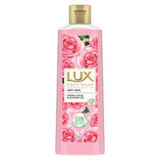 LUX Shower Gel, French Rose Fragrance & Almond Oil Bodywash, With Glycerine For Soft & Glowing Skin, Paraben Free, 245 ml (Pack Of 2)