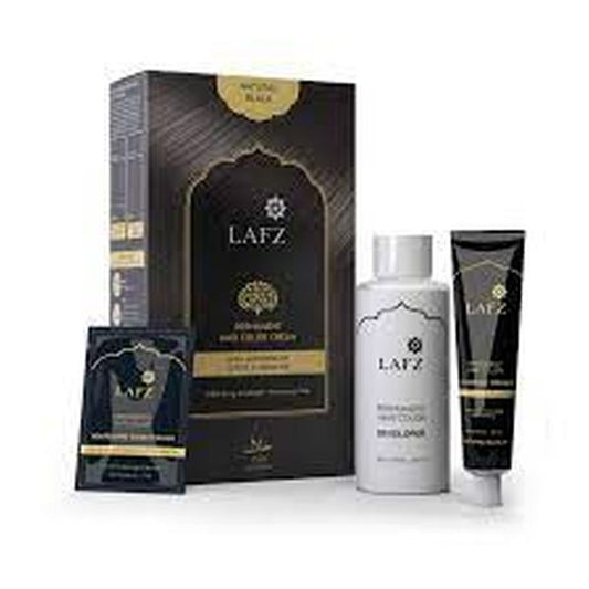 Lafz Halal Permanent Hair Color Cream, 130ml - Natural Black