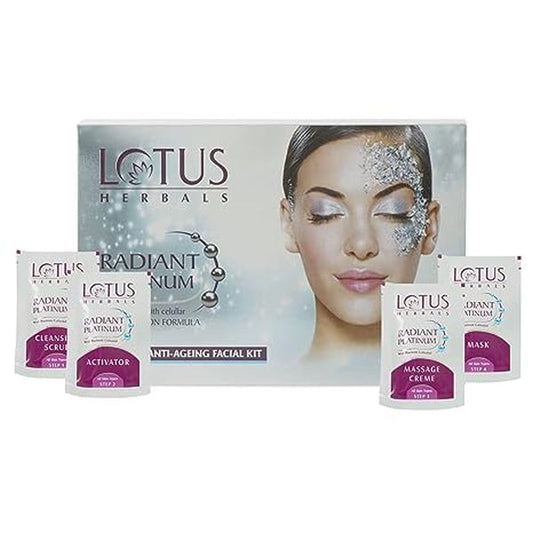 Lotus Herbals Radiant Platinum Cellular Anti-Ageing 1 Facial Kit 37g