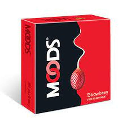Moods Strawberry Condoms Pack Of 3 Condom (Pack Of 4)
