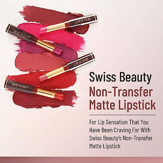 swiss beauty Matte Lipstick (SB-209-08) (Peach Day, 2 g)