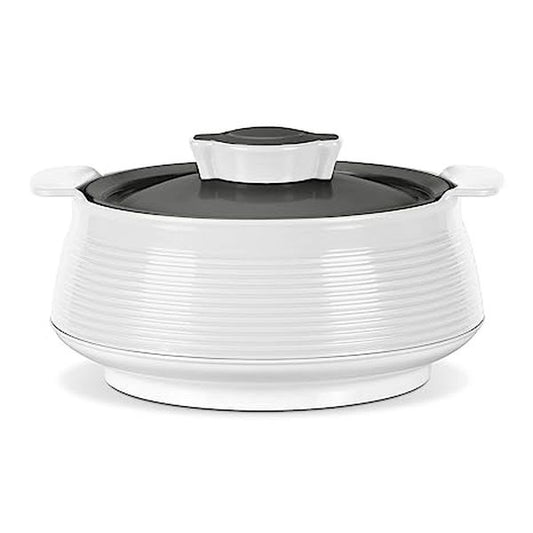 Milton Venice 1500 Insulated Inner Stainless Steel Casserole, 1.35 Litres, Micro White | BPA Free | Food Grade | Easy to Carry | Easy to Store | Ideal For Chapatti | Roti | Curd Maker