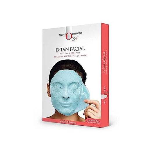 O3+ D-TAN Facial Kit for TAN Removal & Brightness for Tanned & Dull Skin 45g | Detan Facial Kit for TAN Removal