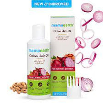 MAMAEARTH Onion Hair Oil for Hair Regrowth and Hair Fall Control with Redensyl, 150ml