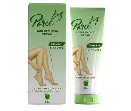 Paree Hair Removal Cream for Women | Enriched Natural Aloe Vera Extract & Shea Butter | Suitable for Legs, Arms, & Underarms | Non Toxic | Pack of 1 (50g)(Pack Of 2)
