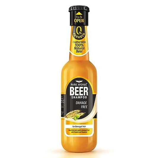 Park Avenue Beer shampoo for Damage Free hair, with Hops, Barley, Proteins and Vit. B, 180ml