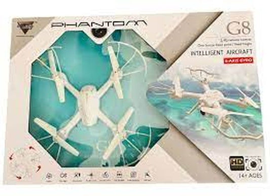 Phantom 2.4GHz 6 Axis Gyro 360° Flip Stunt CF Model Remote Control Drone with One Key Return - Color May Vary as Per The Availability of Stocks