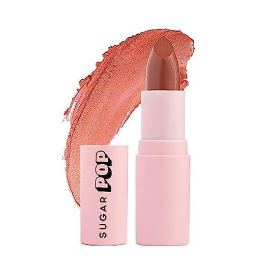 SUGAR POP Matte Lipstick - 04 Caramel (Peachy Brown) – 4.2 gm – Rich Satin-matte Texture, Non-drying Formula, Long Lasting, Vegan, Paraben Free l Lipstick for Women