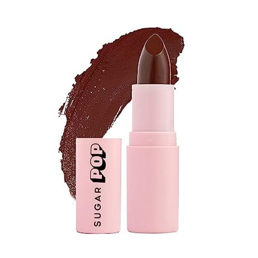 SUGAR POP Matte Lipstick - 05 Chocolate (Dark Brown) – 4.2 gm – Rich Satin-matte Texture, Non-drying Formula, Long Lasting, Vegan, Paraben Free l Lipstick for Women
