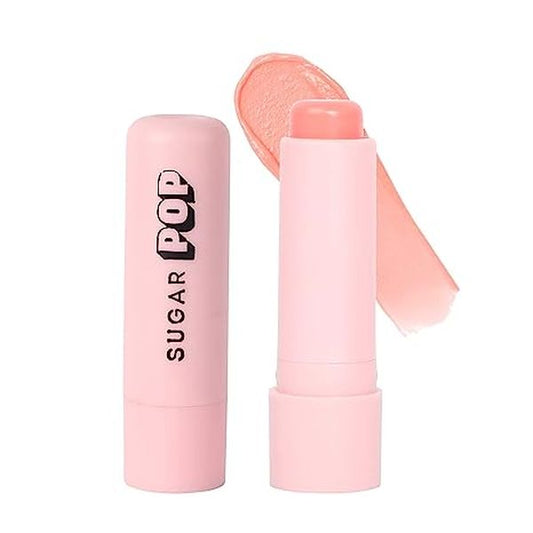 SUGAR POP Nourishing Lip Balm 05 Peach - 4.5 gms – Tinted Lip Moisturizer for Dry and Chapped Lips, Enriched with Castor Oil, Intense Hydration and UV protection