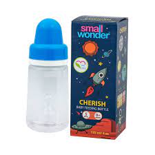 Small Wonder Feeding Bottle 125ml Cherish Blue (Pack Of 2)