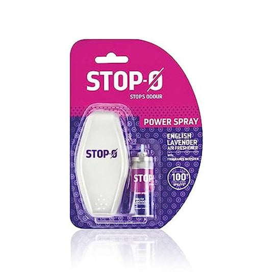 Stop-O One Touch Power Spray, Instant Bathroom/Toilet Freshener, English Lavender Fragrance