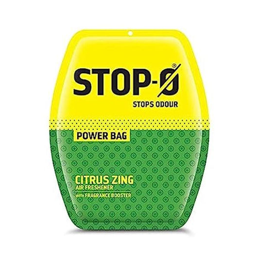 Stop-O Power Bag Bathroom Freshener, Citrus Zing - Pack of 2