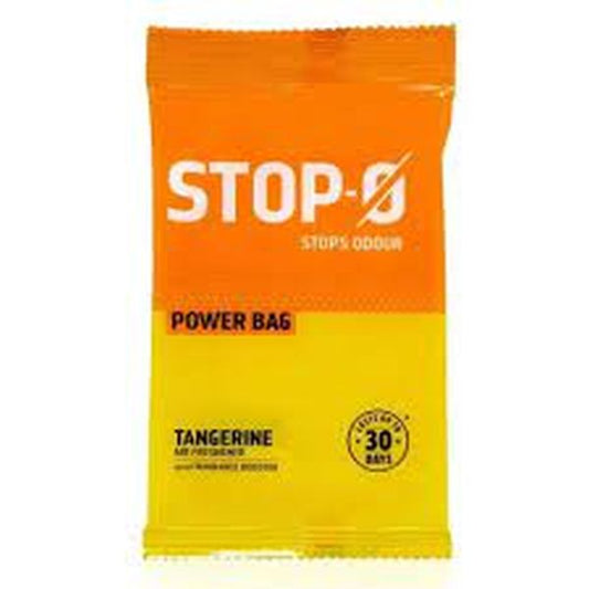 Stop-O Power Bag Bathroom Freshener, TANGERINE - Pack of 2 (2x10g)