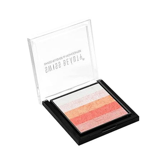 Swiss Beauty Brick Highlighter Highly-Pigmented Powder Highlighter + Bronzer With Easy-To-Blend Formula Shade- 2, 7G